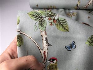 Patchwork stof - sød natur og blid jadegrøn